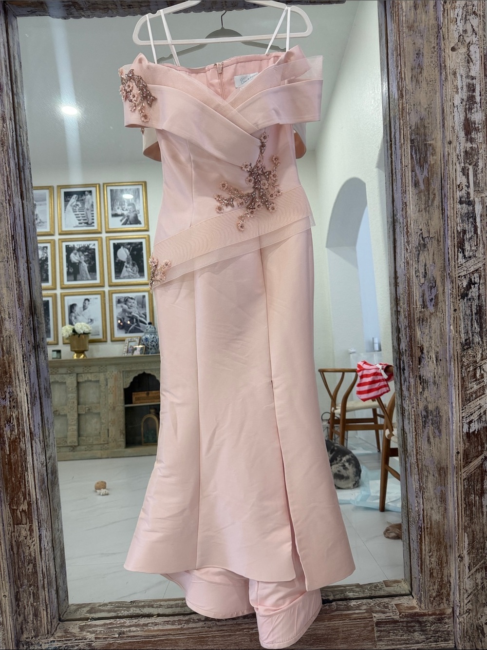 Camille La Vie Blush Pink Strapless Evening/Mother-of-the-Bride Dress